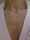 Sexy Short Sleek Box Chain 14K Gold Denmark