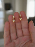 Puffy Heart Vintage Earrings 18K Gold