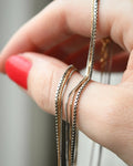 Free shipping! Vintage Box Chain 18K Rose Gold