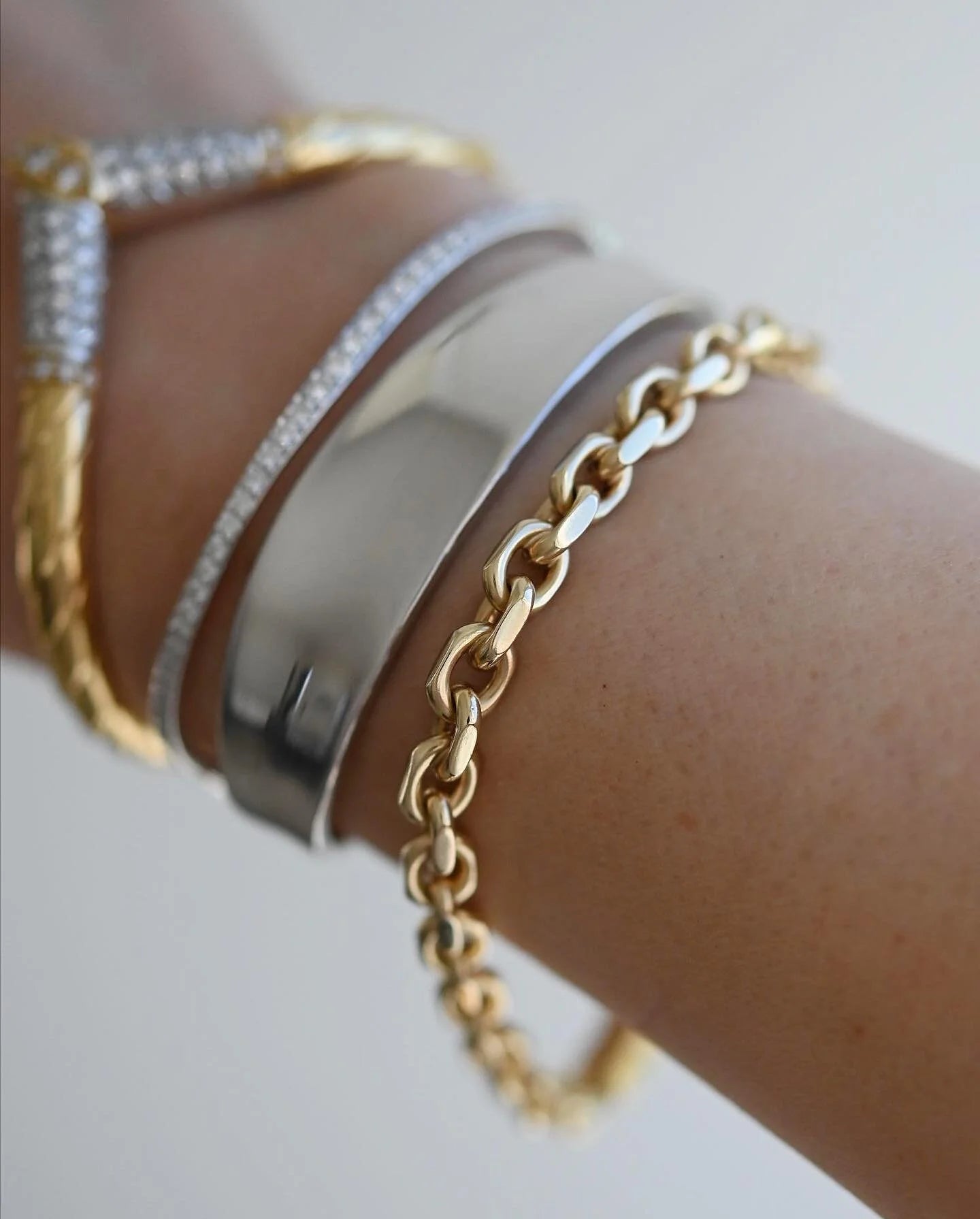 Super Gorg Perfect Danish Anchor Link Bracelet 14K Gold 1970