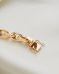 6.25 Inches Big Chunky Danish Anchor Link Bracelet 14K Gold