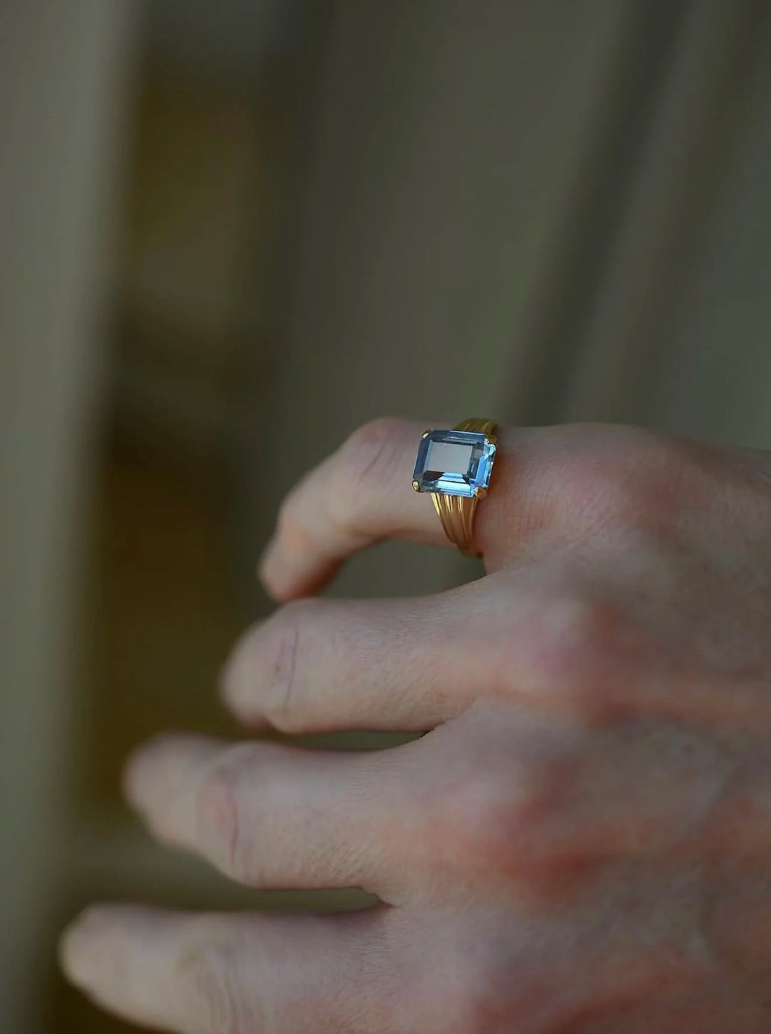Striking Vintage Blue Spinel Ring 1955 Sweden