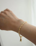 Perfect Danish Vintage Anchor Link Bracelet 14K Gold