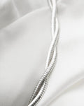 37 grams Heavy Gorg Omega Twist Two Sided Necklace Silver