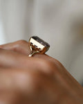 The Most Beautiful Big Amethyst Cocktail Ring 18K Gold 1950s