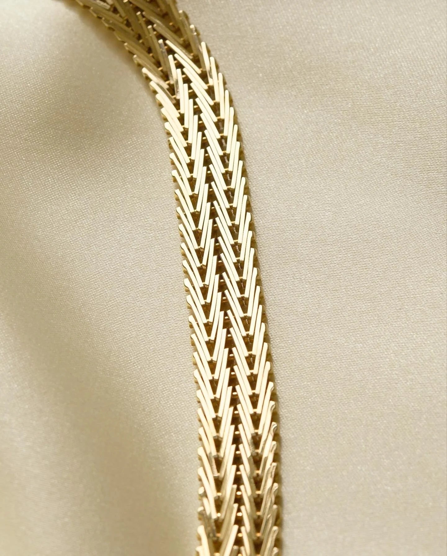 Sublime Double Row Geneva Chain 14K Gold 1960s