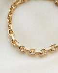 Perfect Danish Anchor Link Bracelet Vintage 14K Gold 1970