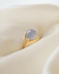 Totally Dreamy Scandinavian Vintage Moonstone Ring 18K Gold With Box 1955