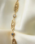 Sublime French Art Deco Sapphire Diamond Bracelet 18K Gold