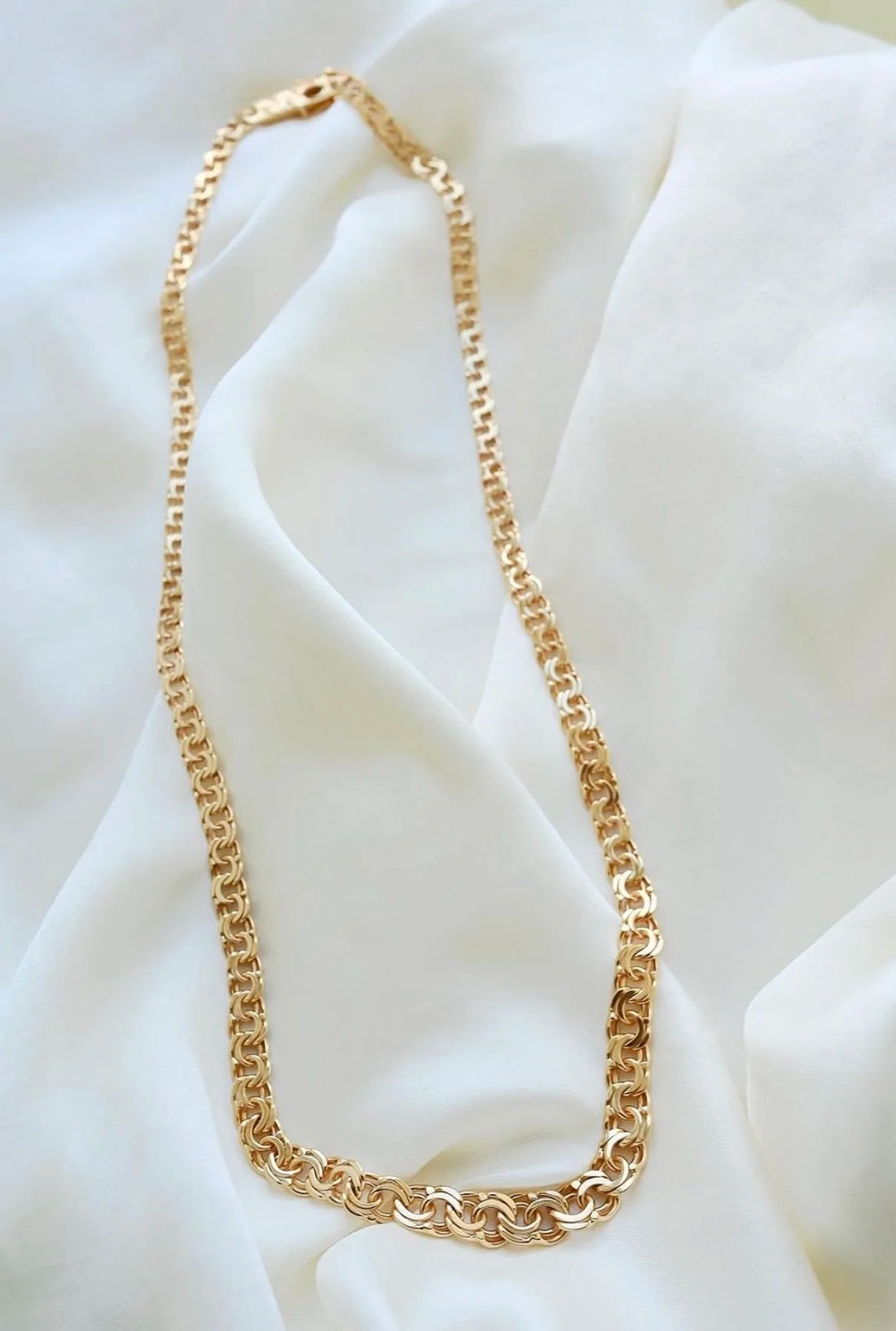 Extraordinary Big Heavy Bismarck Chain Swedish Vintage 1963 18K Gold