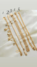 Selection of Special Swedish Vintage Bracelets 18K Gold Mid 1900s