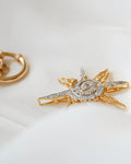 Stunning Diamond Sun Pendant 18K Gold