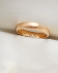 The Mid Century Velvet Wedding Band 18K Rose Gold 1952