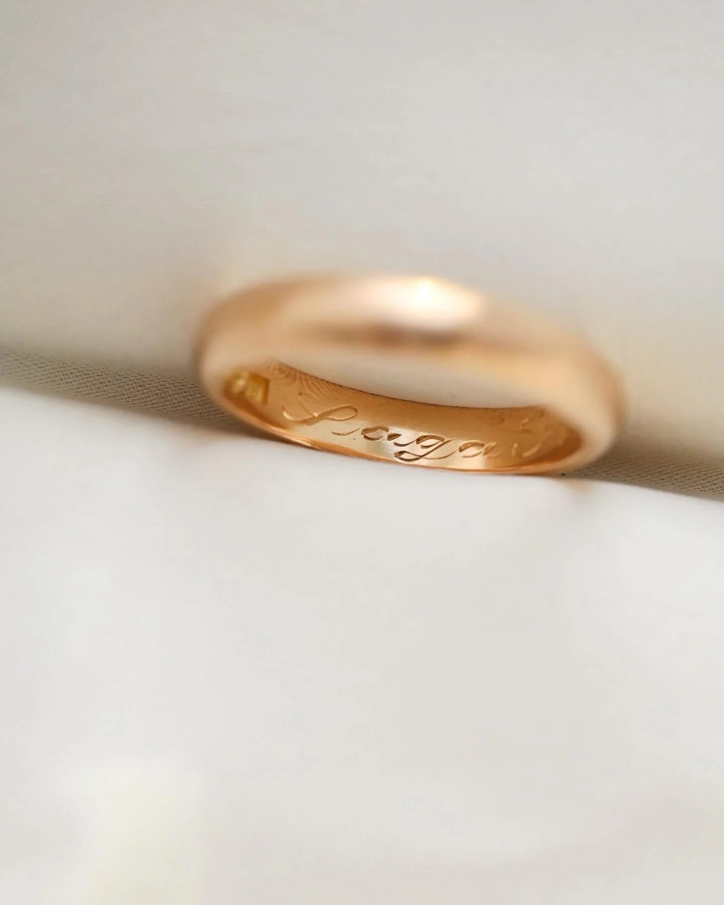 The Mid Century Velvet Wedding Band 18K Rose Gold 1952