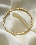 Beautiful Twisted Tri Color Bangle 14K Gold