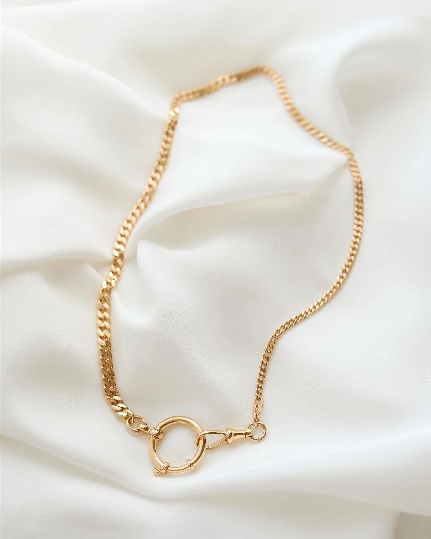 16 Inches Heavy 25 Grams Antique Watch Chain Necklace or Double Wrap Bracelet 18K Gold 1900