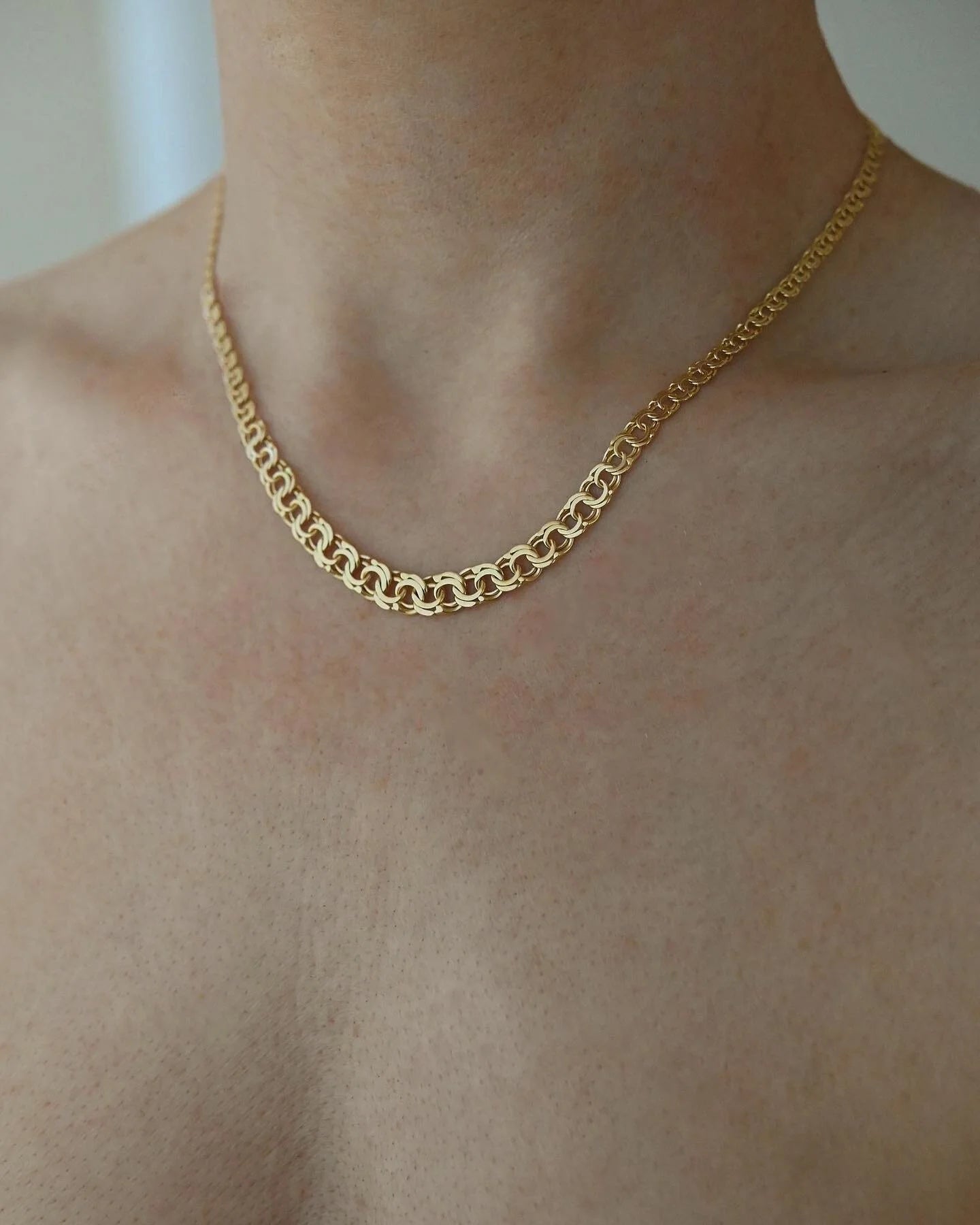 Swedish Vintage Mid Century Necklace 18K Gold