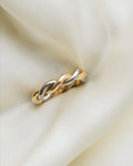 Rare Vintage Twisted Two Tone Band 18K Gold 1944