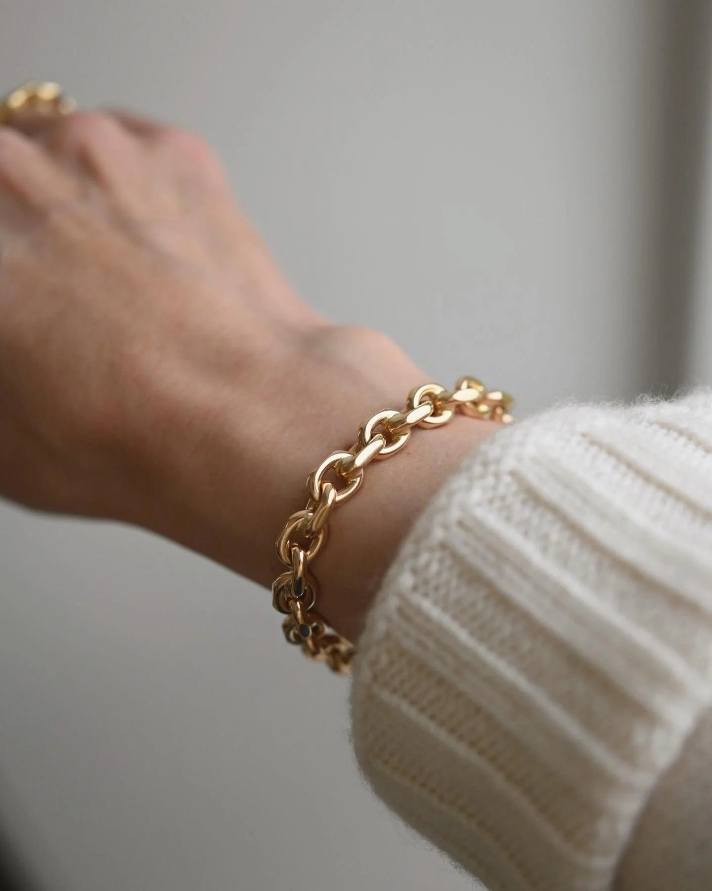 6.75 Inches Danish 58 Grams Vintage Anchor Link Chain 14K Gold