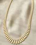 Sublime Danish Vintage Brick Link Necklace 16.1 Inches 1970s