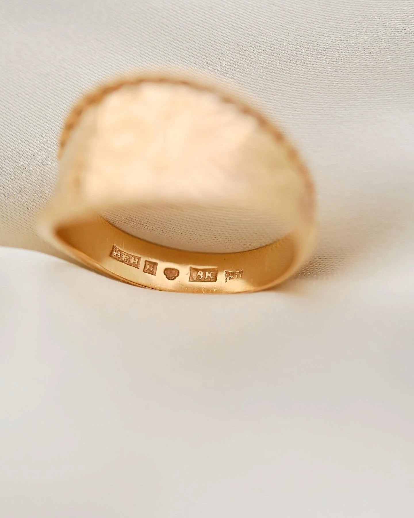 Swedish Vintage Cigarband Rings 18K Gold