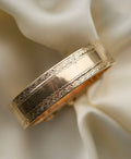 Sublime Engraved Buckle Bangle 14K First Half 1900s