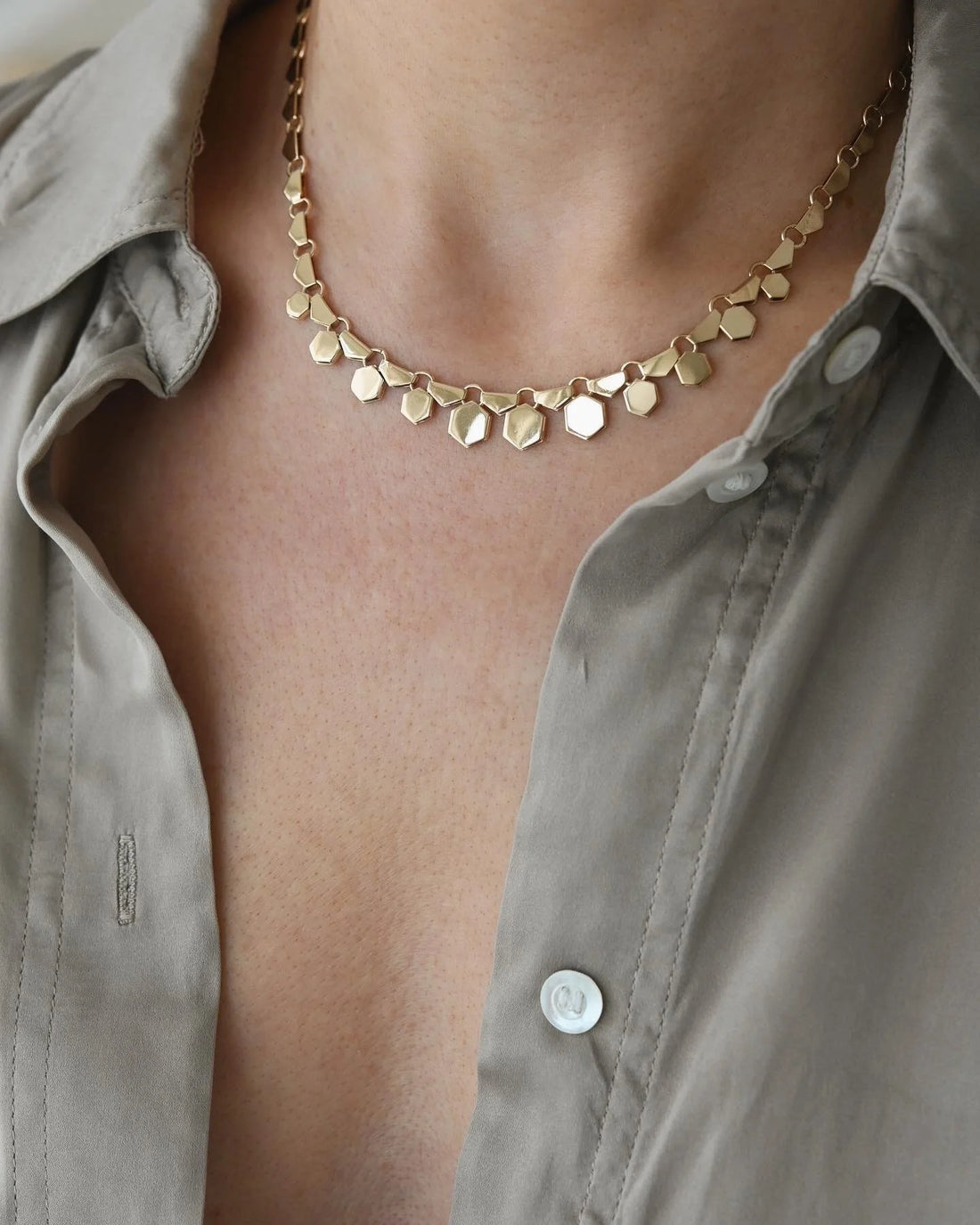 Amazing Mid Century Danish Vintage Necklace 14K 1960s