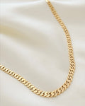 Perfect Swedish Vintage Stacking Curb Link Necklace 18K Gold 1960