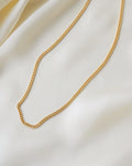 Italian Curb Link Chain 19 Inches 18K Gold