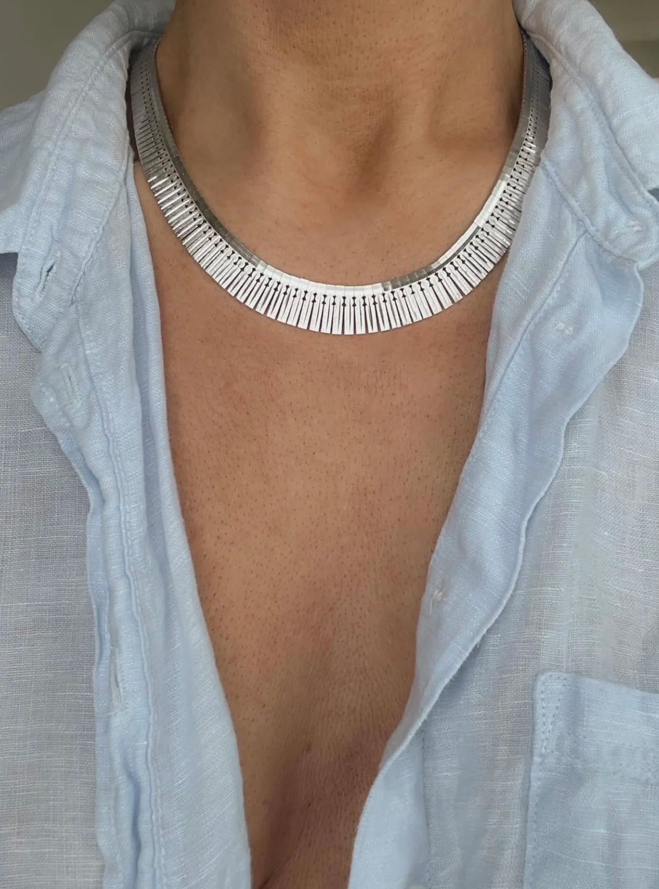 Incredible Scandinavian Mid Century Necklace Silver 1960s