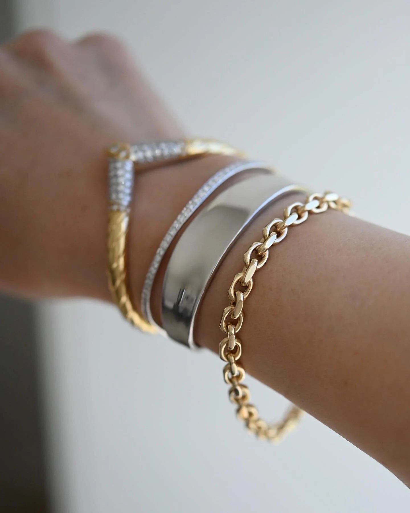 Super Gorg Perfect Danish Anchor Link Bracelet 14K Gold 1970