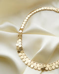 Outstanding Danish Vintage Bee Cell Link Necklace 14K Gold
