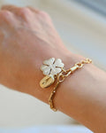 Glowing Antique Chain Bracelet 7.25 Inches 18K Gold 1920s
