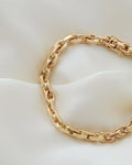 Stunningly Gorgeous Chunky Danish Vintage Anchor Link Bracelet 14K Gold