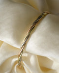 Beautiful Twisted Tri Color Bangle 14K Gold