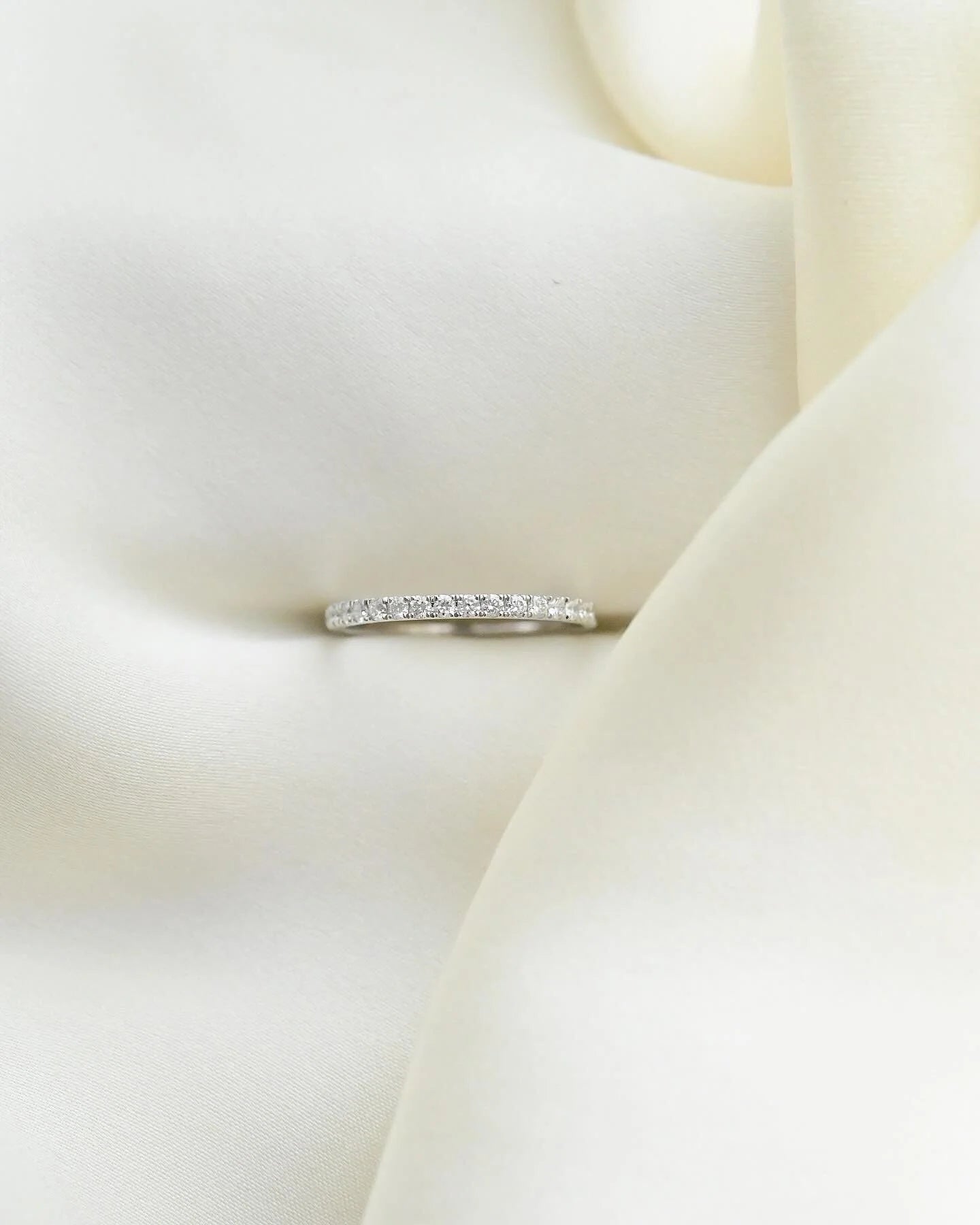 Perfect High Quality Eternity Band Diamonds 18K White Gold