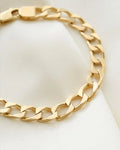 Amazing Rare Square Curb Link Bracelet 18K Gold 1970s