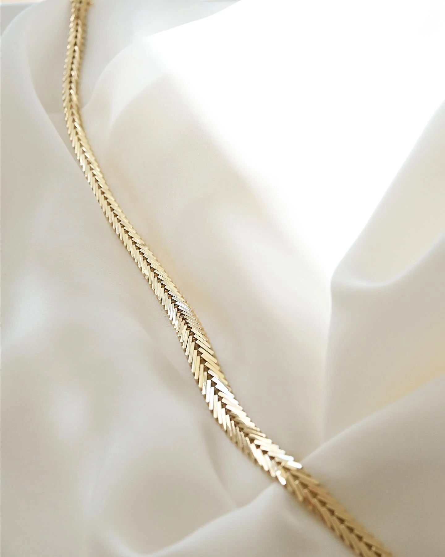 Rare Danish Vintage Necklace 16.25 Inches 14K Gold 1960s