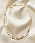 Sexy Unique Vintage Herringbone Necklace 18K Gold