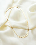Danish Vintage Baby Brick Link Necklace by Tom Jensen 14K Gold 1970