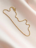 Classic Box Chain Bracelet or Anklet 9 Inches 18K Gold Swedish Vintage