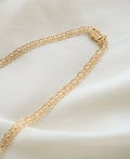 Beautiful Swedish Vintage X Link Necklace 18K Gold