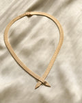 Sexy Brick Link Necklace 14K Gold 1960s