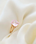 Rare Pink Sapphire Ring Size 7 18K Gold 1950s