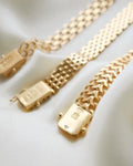 Heavy 22 Grams Swedish Vintage Fox Tail Link Bracelet 18K Gold 1988