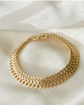 Sublime Jumbo HerringBone Bracelet 18K Gold 1961