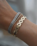 From My Personal Collection! Double Row Tennis Bracelet Bezelset Diamonds 2.10 Carat 18K White Gold 2002