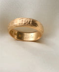 Heavy, Magical Engraved Wedding Band 18K Gold