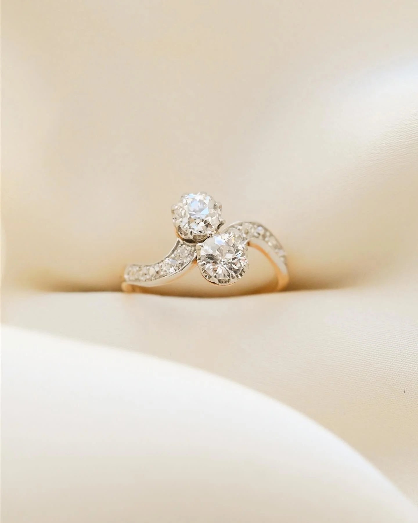 The Ring You Wanted Him to Buy But Now Can Buy Yourself Antique Diamonds 18K Gold 1930s