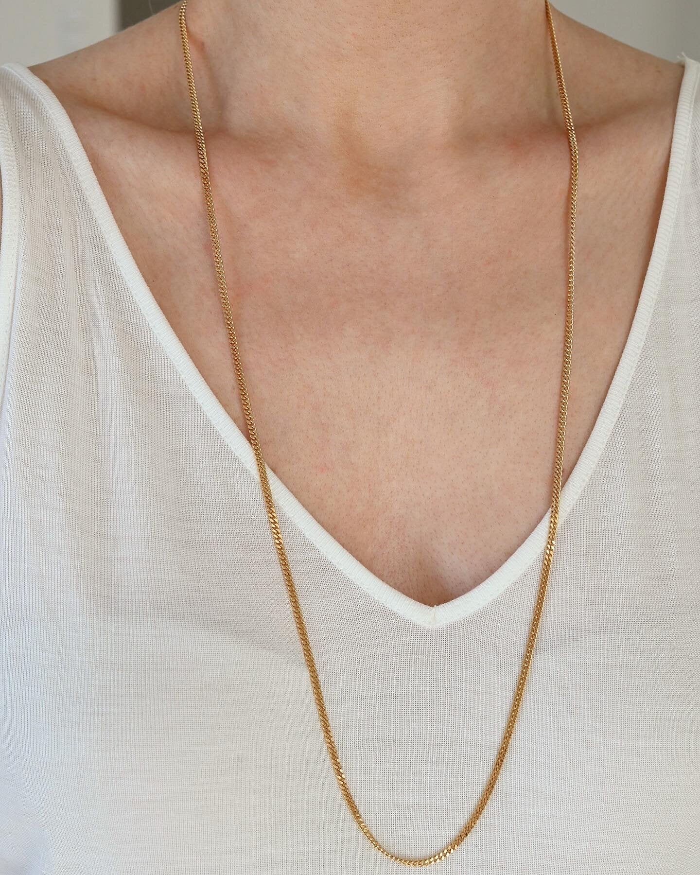The Perfect 31.5 Inches Looong Curb Line Chain 18K Gold